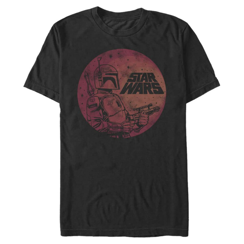 Star Wars Men's Size Fett Up T-Shirt  Black  XX-Large Tall