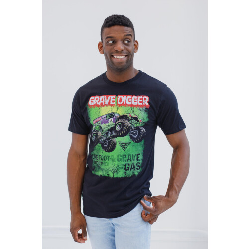 Monster Jam Monster Jam Grave Digger Herren T-Shirt Grave Digger Schwarz Medium 1