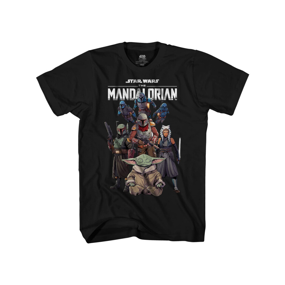 STAR WARS Mandalorian Squad and Grogu Shirt Black-X-Large