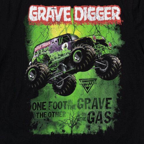 Monster Jam Monster Jam Grave Digger Herren T-Shirt Grave Digger Schwarz Medium 2