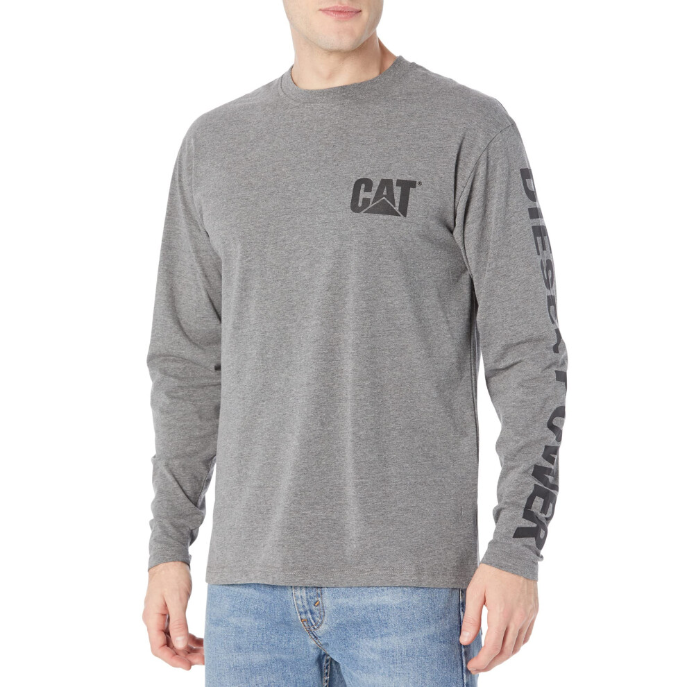 CAT Men's 1010042 Diesel Power Long Sleeve T-Shirt - LG - Dark Heather