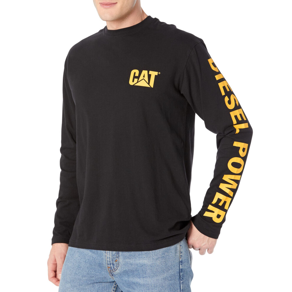 CAT Men's 1010042 Diesel Power Long Sleeve T-Shirt - Medium - Black