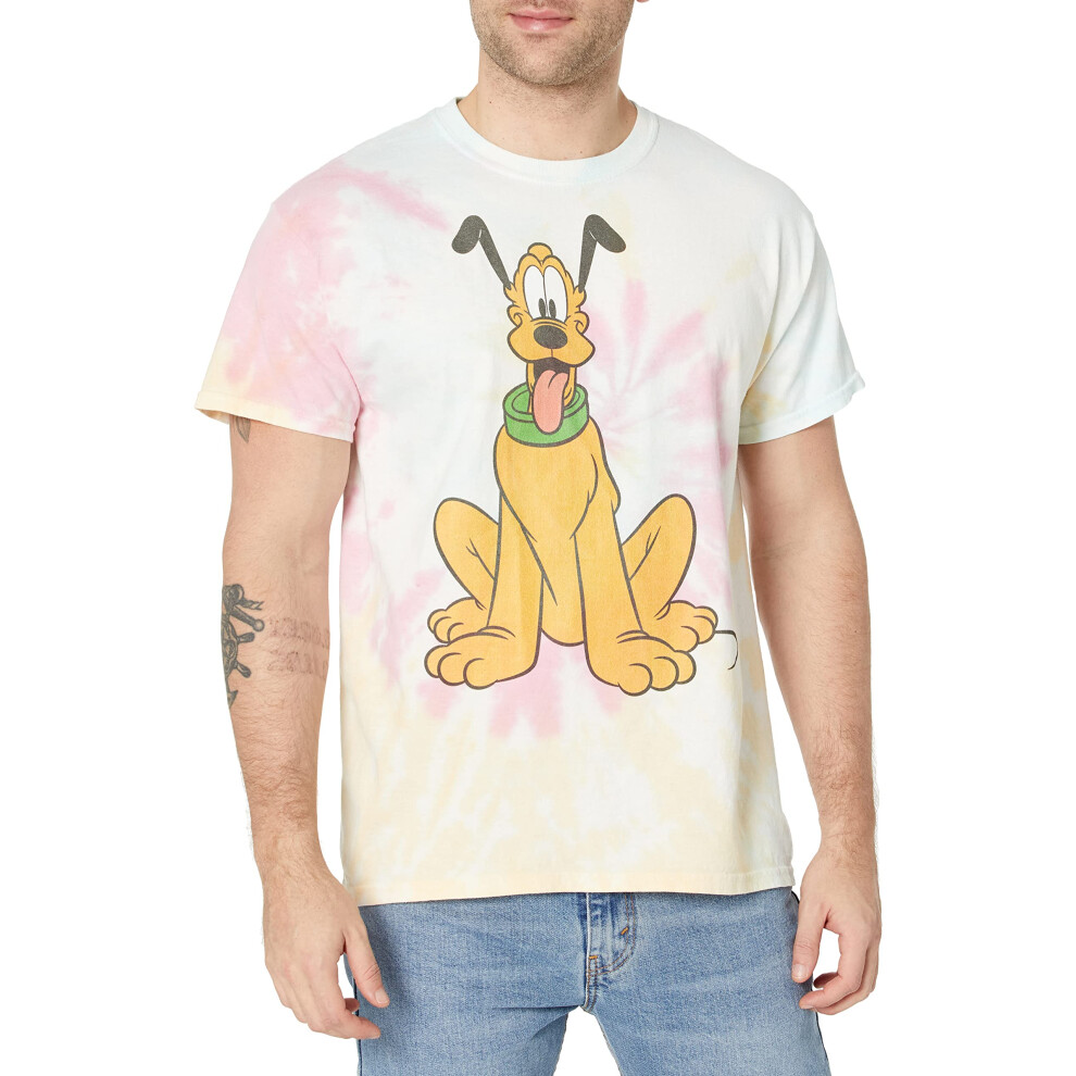 Disney Characters Traditional Pluto Young Men's Short Sleeve Tee Shirt