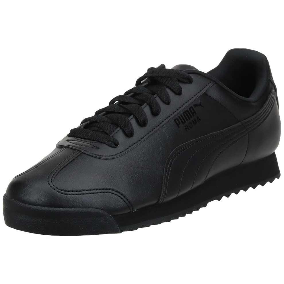 PUMA Men's Roma Basic Sneaker  Black/Black  7