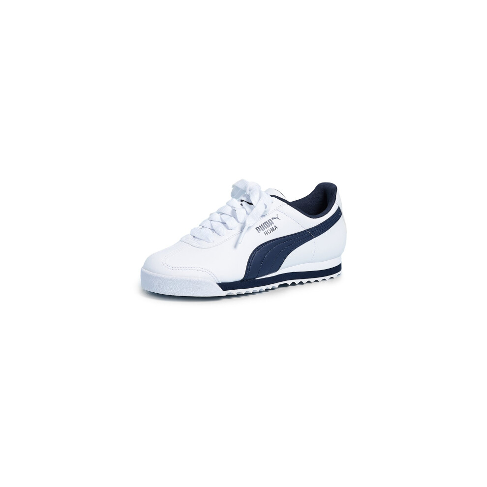 PUMA Men's Roma Basic Sneaker  White/New Navy  7