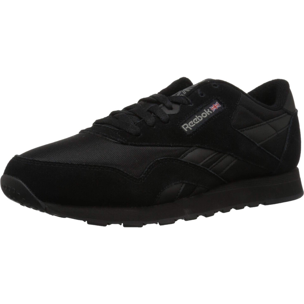 Reebok Men's Classic Nylon Sneaker  Black/Black/Carbon  8