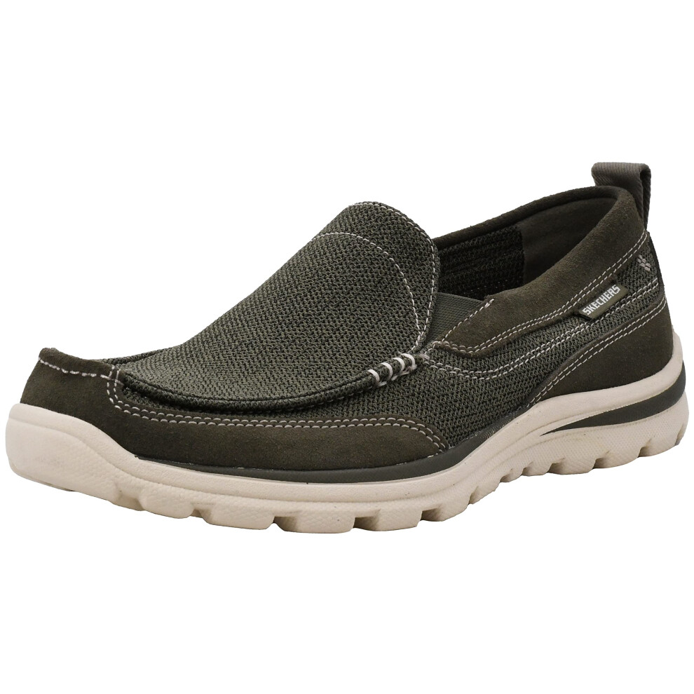 Skechers Men's Superior Milford Sneaker  Olive Natural 9.5 M