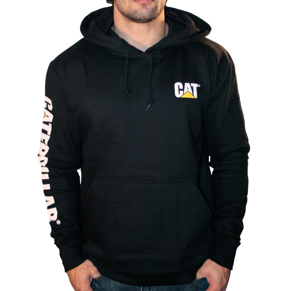 Caterpillar Men's Trademark Banner Hooded Sweatshirt (Regular and Big