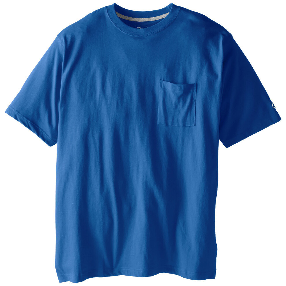 Champion Men's Big-Tall Jersey Pocket T-Shirt  Columbia Blue  4X