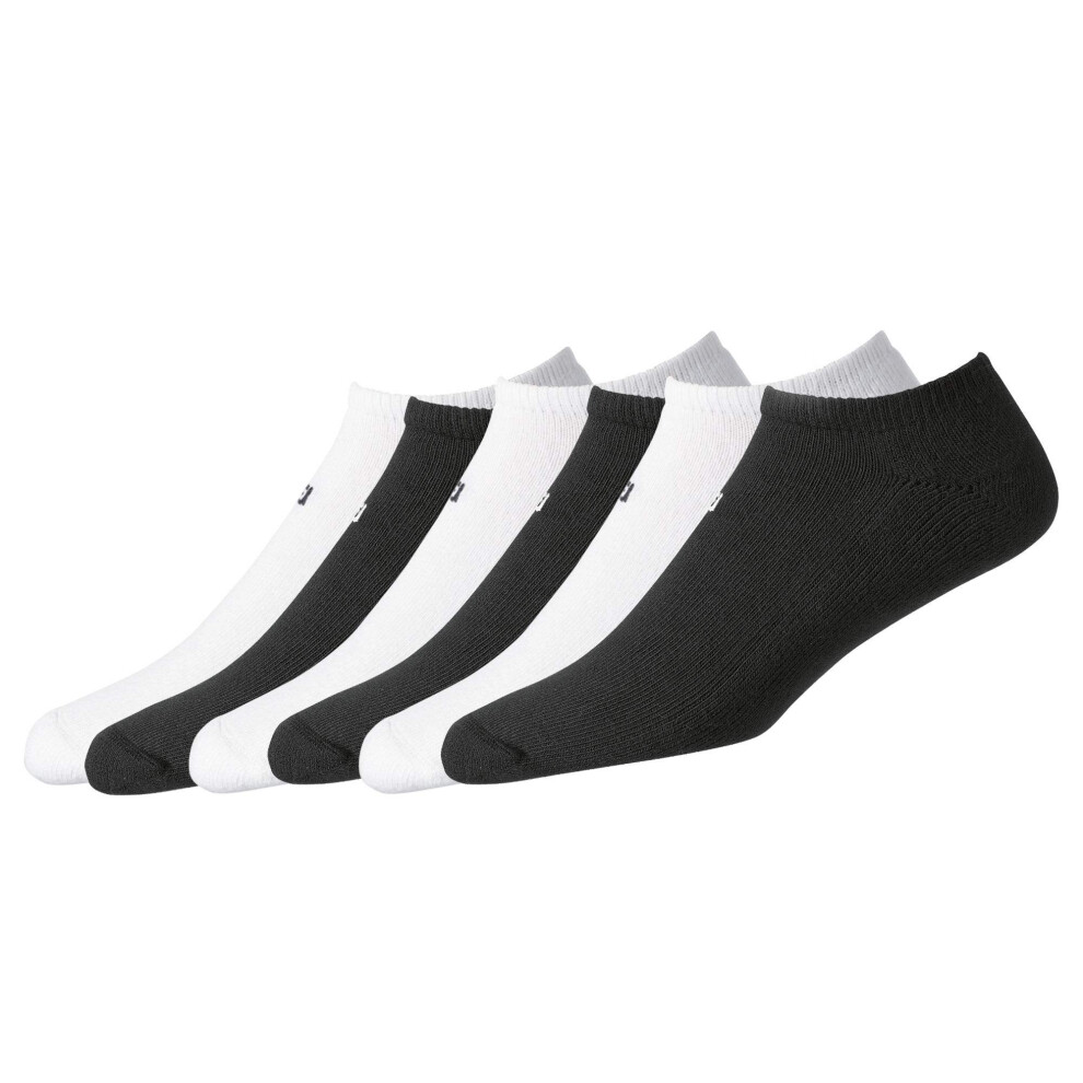 FootJoy Men's ComfortSof Low Cut 6-Pack Socks  3 White / 3 Black  Fits