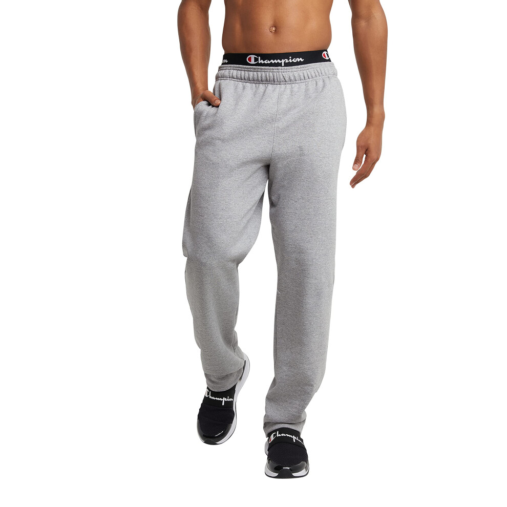 Champion Men's Sweatpants  Powerblend  Fleece  Open-Bottom Sweatpants