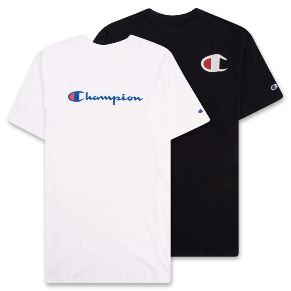 Champion Big and Tall Shirts for Men - 2 Pack Graphic Mens Big and Tal