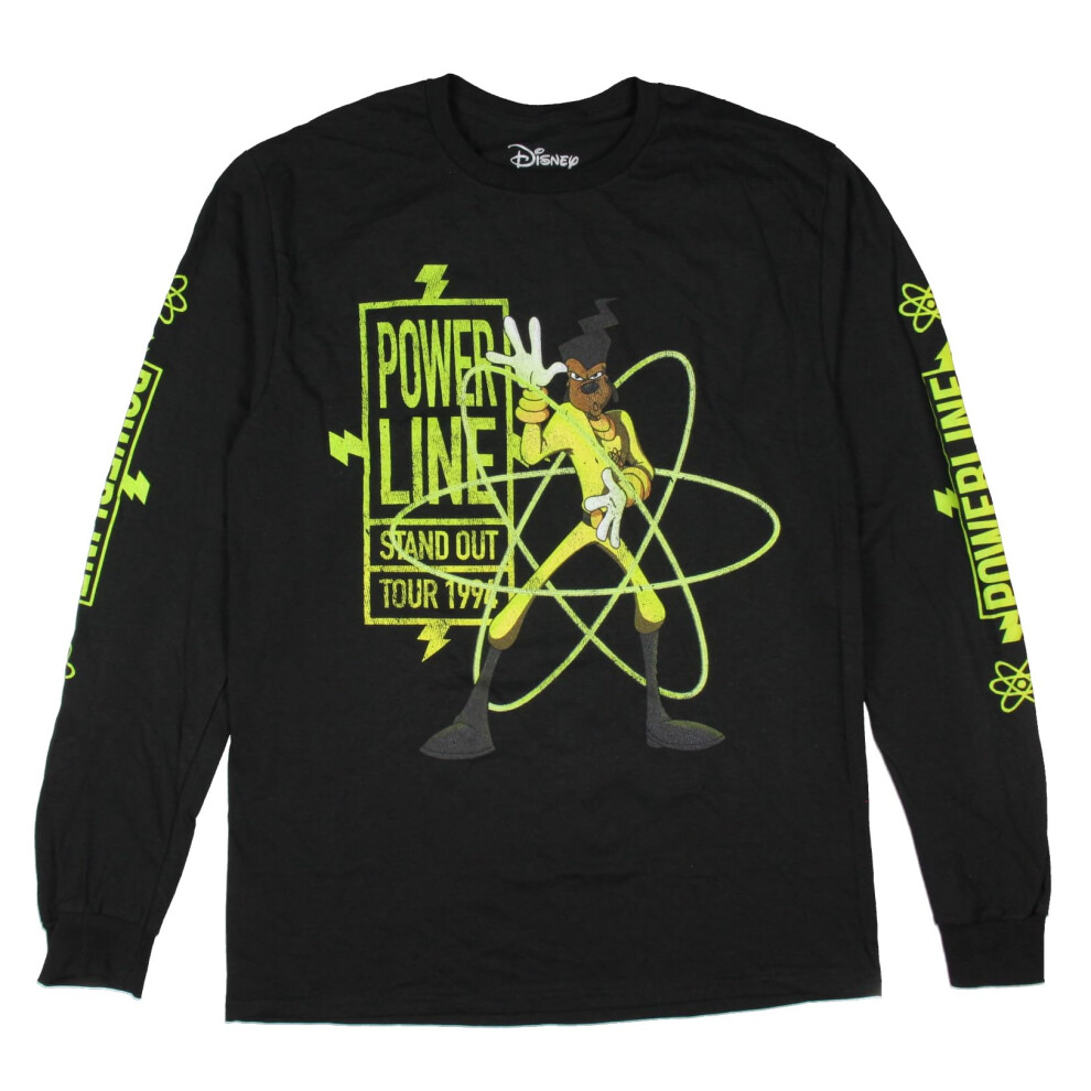 Disney Powerline Stand Out Concert Goofy Tour Long Sleeve Mens T-Shirt