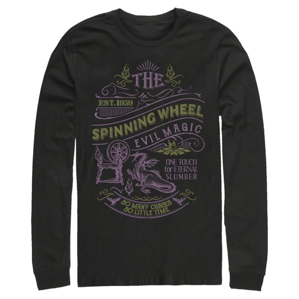 Disney Big & Tall Villains Spinning Wheel Men's Tops Long Sleeve Tee S