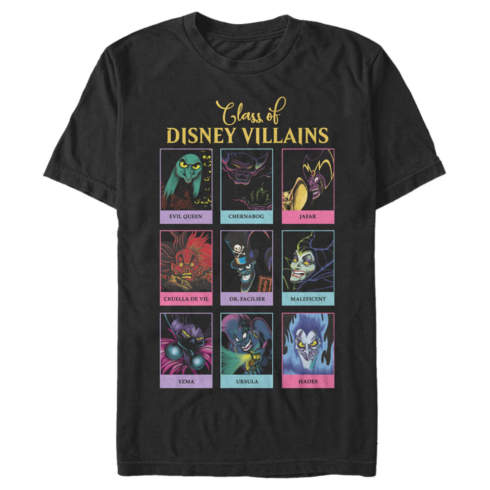 Disney Big Villains Year Book Men's Tops Short Sleeve Tee Shirt  Black