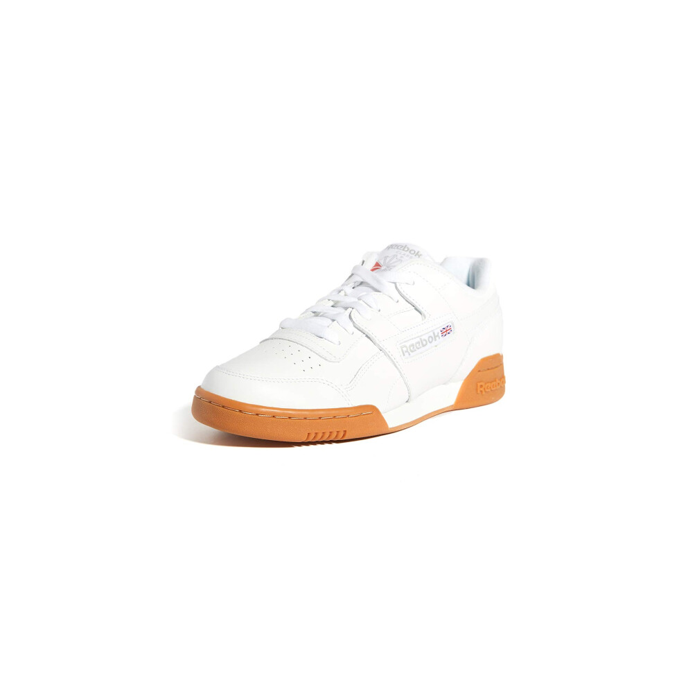 Reebok Men Workout Plus Sneaker  White/Carbon/Classic red  7