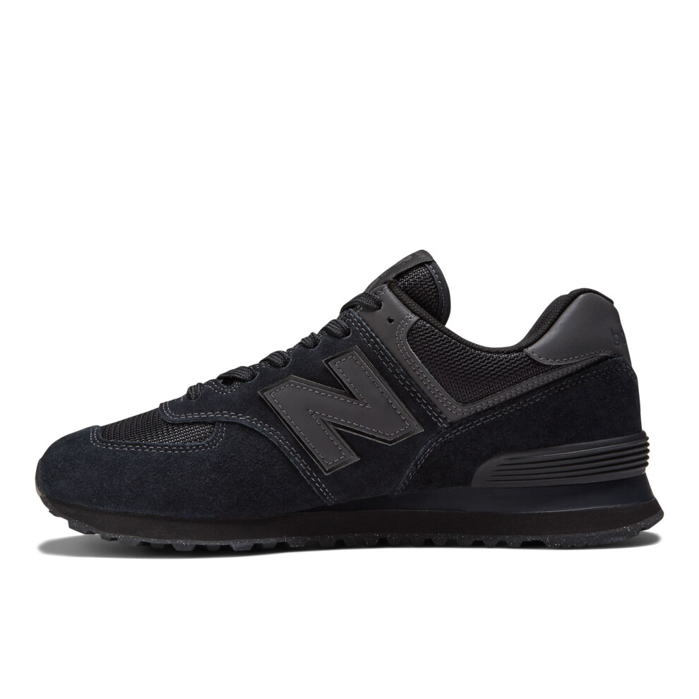 New Balance Men's 574 Core Sneaker  Black/Black  7