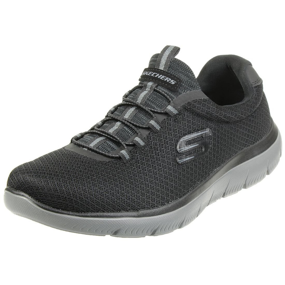 Skechers Men's Summits Trainers  Black Black Charcoal  9 Wide