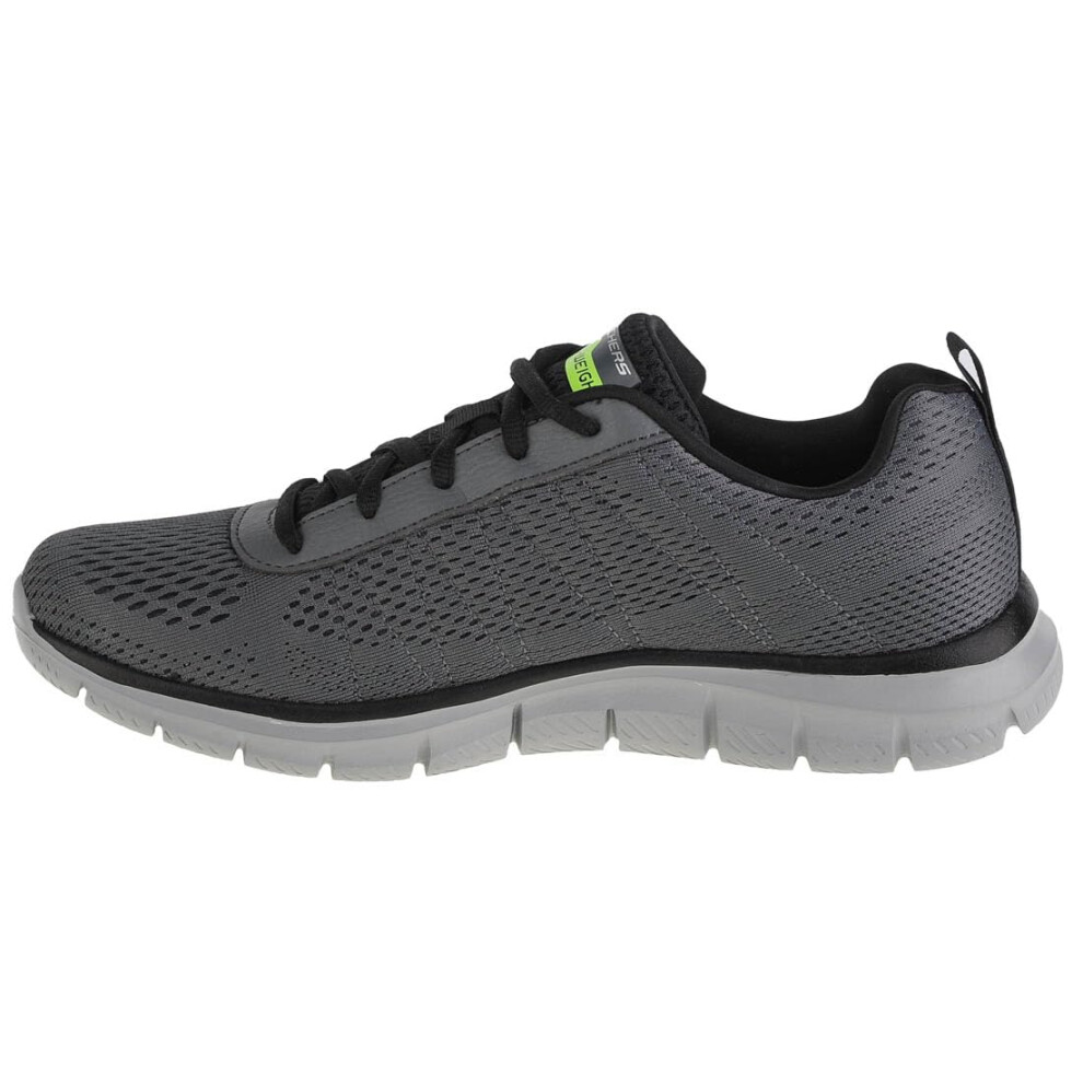 Skechers mens Skechers Men's Track Moulton Oxford  Charcoal/Black  11