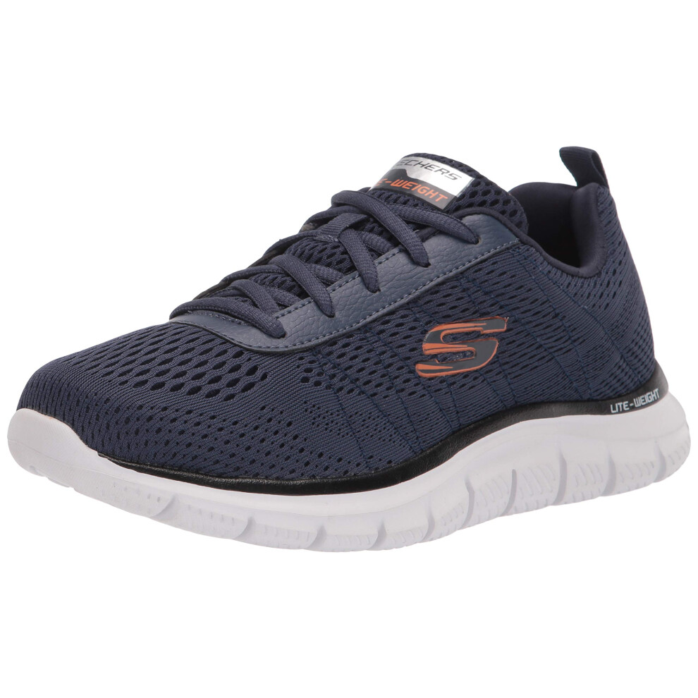 Skechers Men's Track Moulton Oxford  Navy/Orange