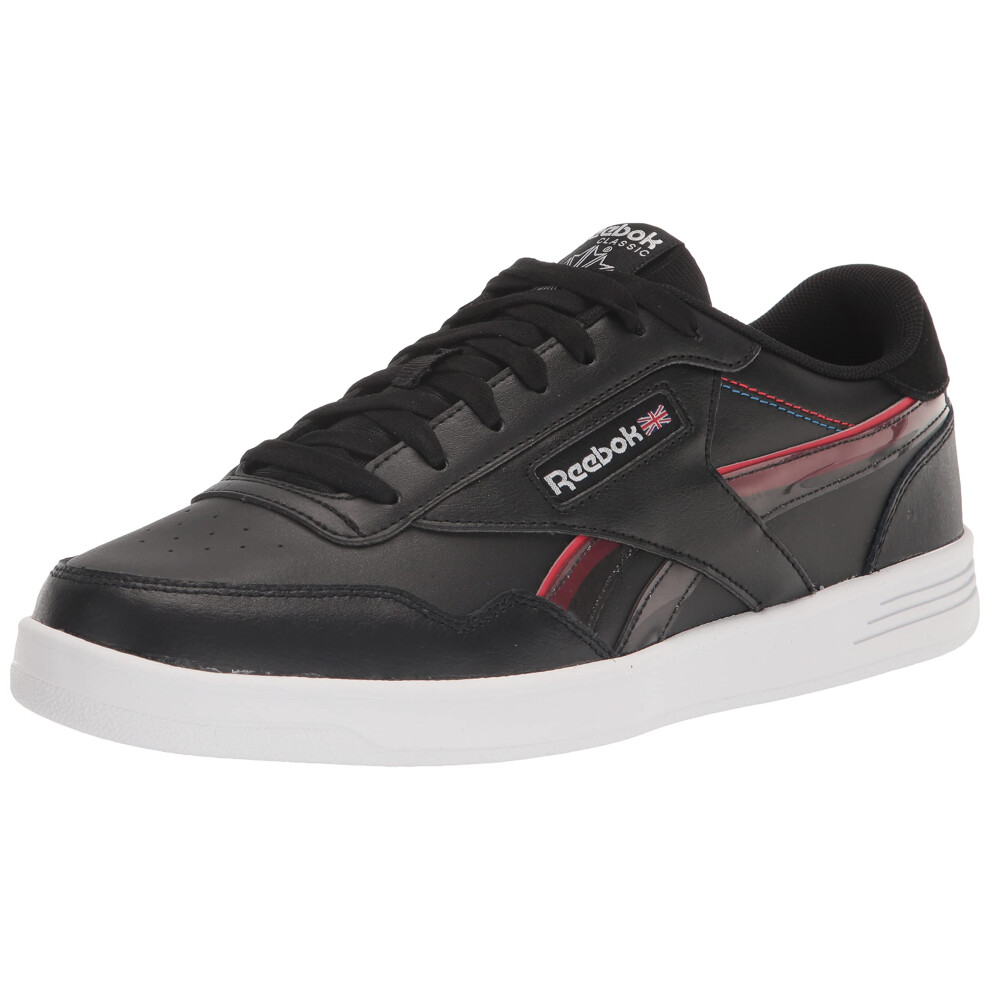 Reebok Men's Club MEMT Sneaker  Black/White/Vector Red  8