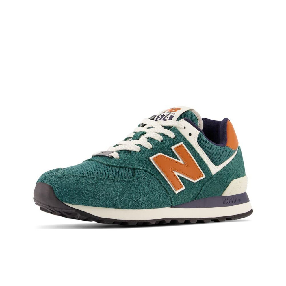 New Balance Unisex 574 V2 Lace-Up Sneaker  Brown/Light Green  7.5 US M