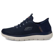 Skechers Heren Summits High Range Hands Free Slip-in Sneaker, Navy, 9.5
