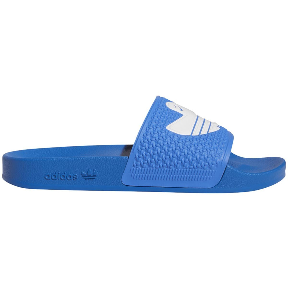 adidas Shmoofoil Slide Shoes - Blue Bird/White/Blue Bird - 11.0