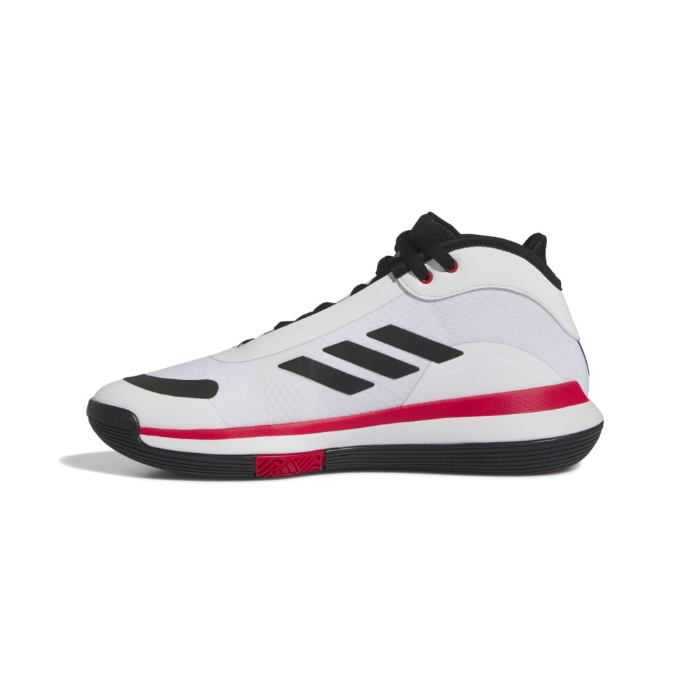 adidas Unisex Bounce Legends Sneaker  White/Core Black/Bright Red  7.5