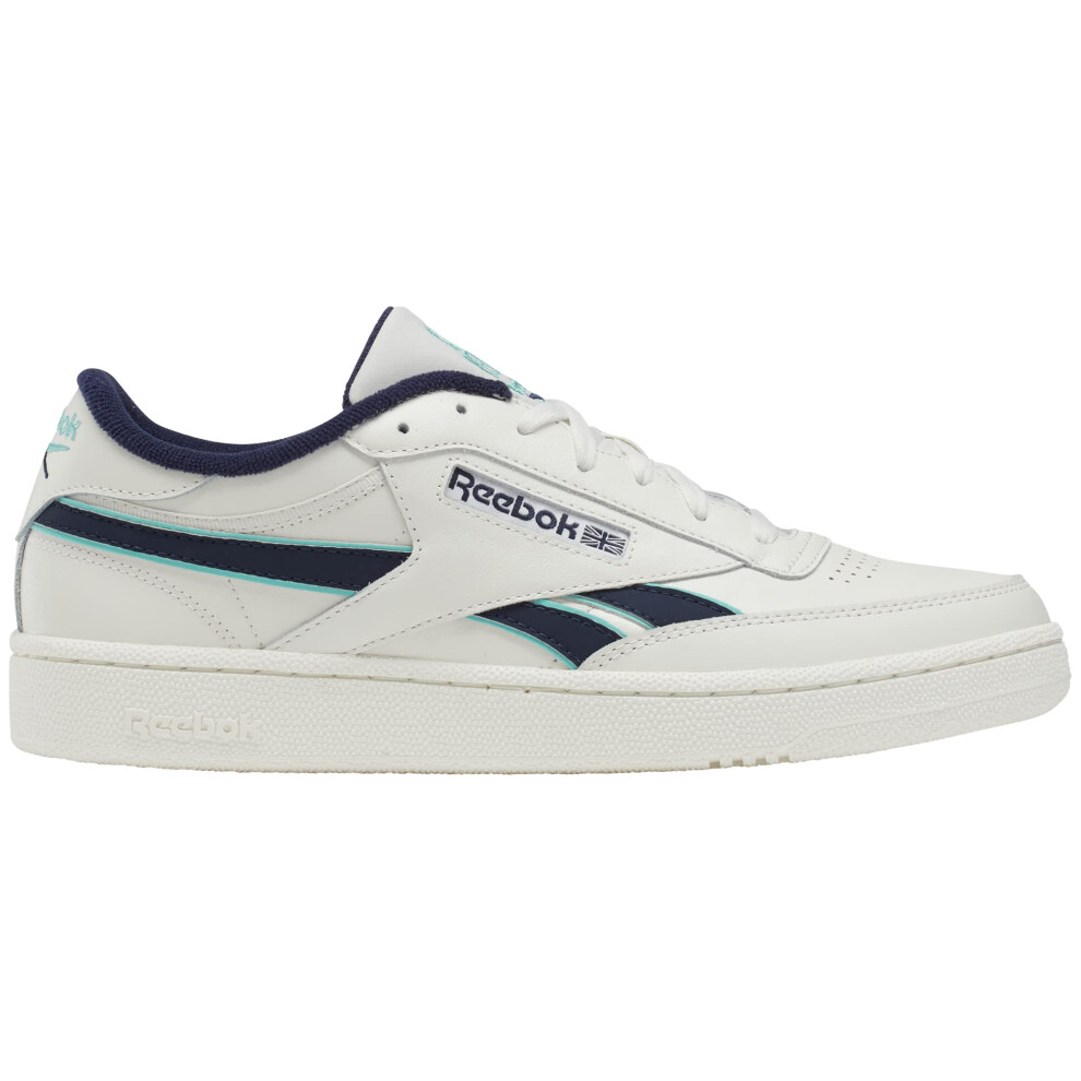 Reebok Men's Club C Revenge Sneaker  Chalk/Vector Navy/Cyber Mint  5.5