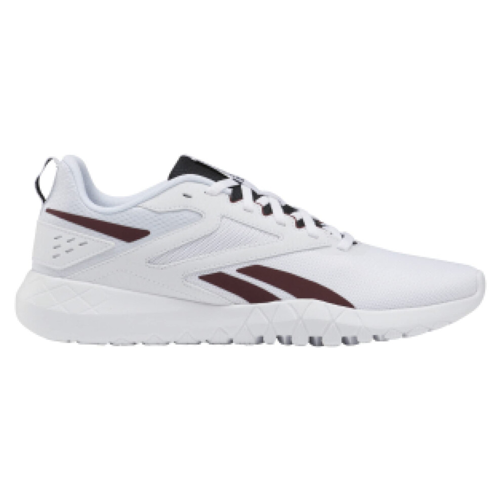 Reebok Men's Flexagon 4 Energy Sneaker  White/Black/Maroon  9.5