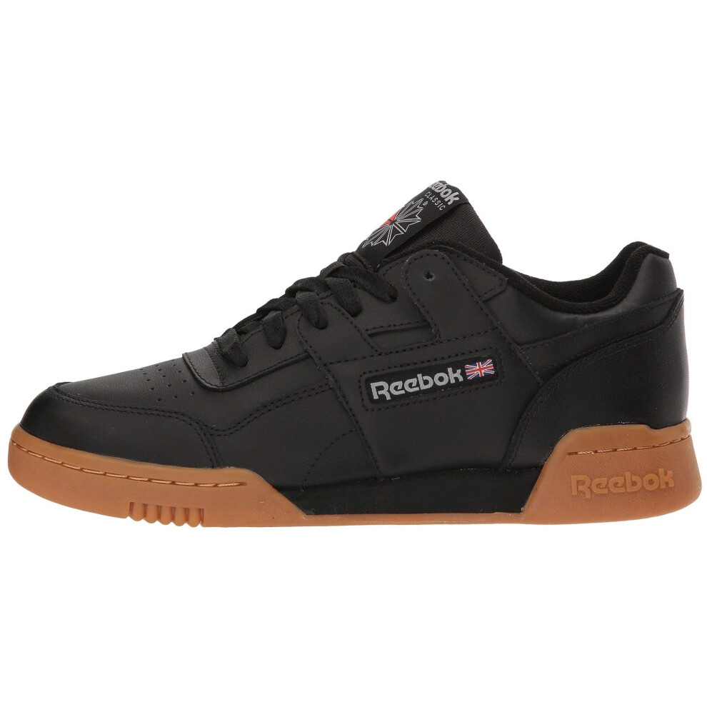 Reebok Men Workout Plus Sneaker  Black/Carbon/Classic red  7.5