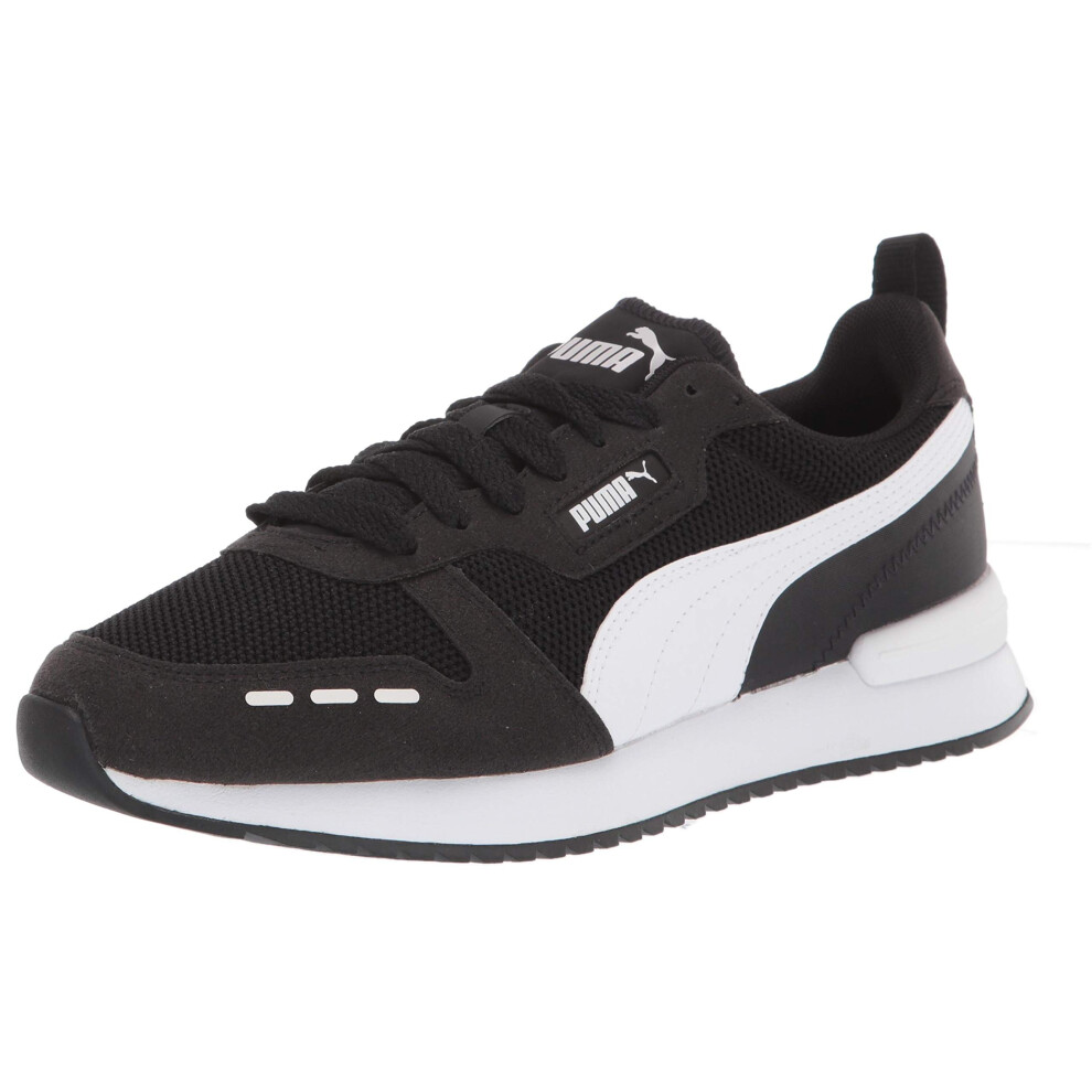 PUMA mens R78 Sneaker  Black/White  8 Women 9.5 Men US