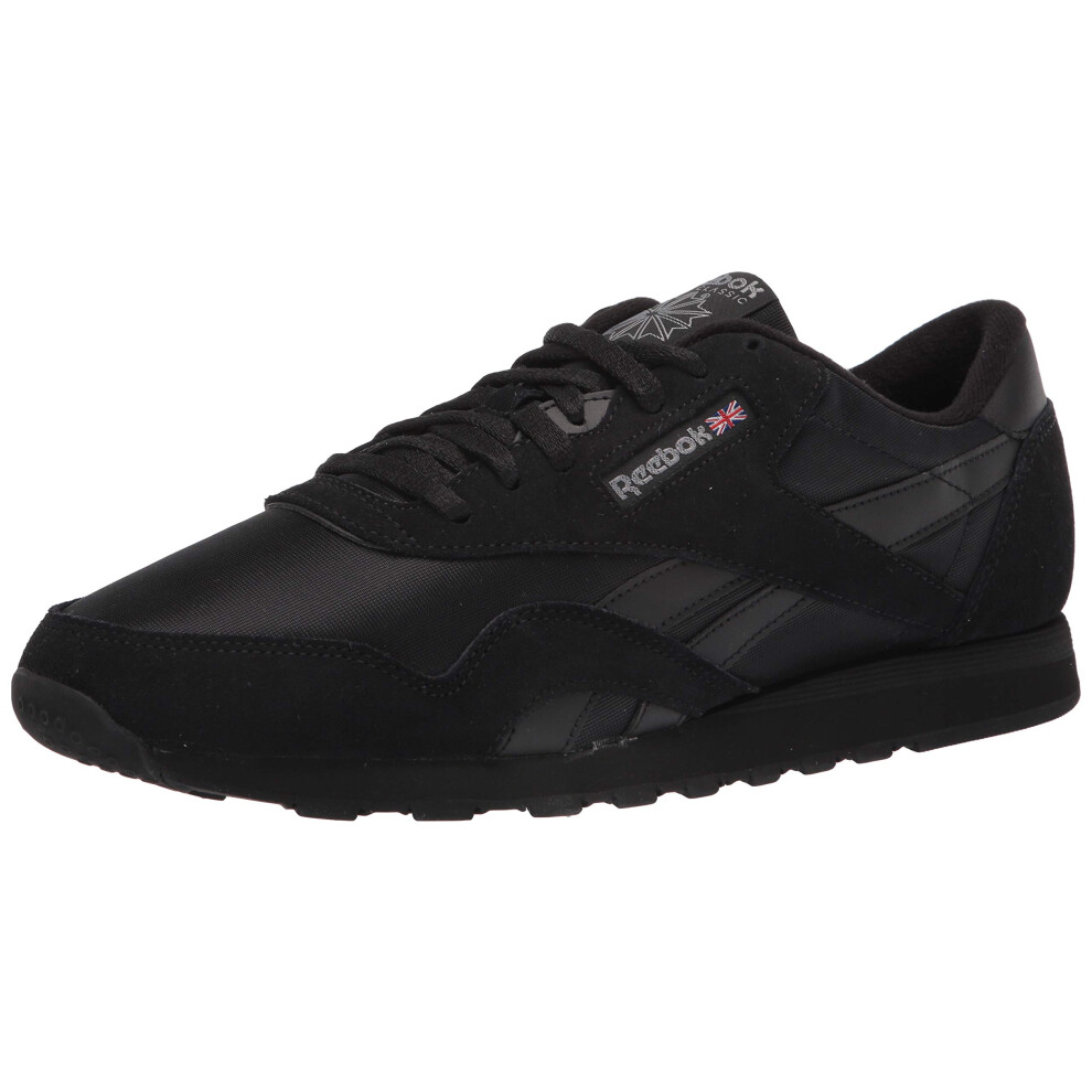 Reebok men's Classic Nylon Sneaker  Black/Pure Grey  10 US