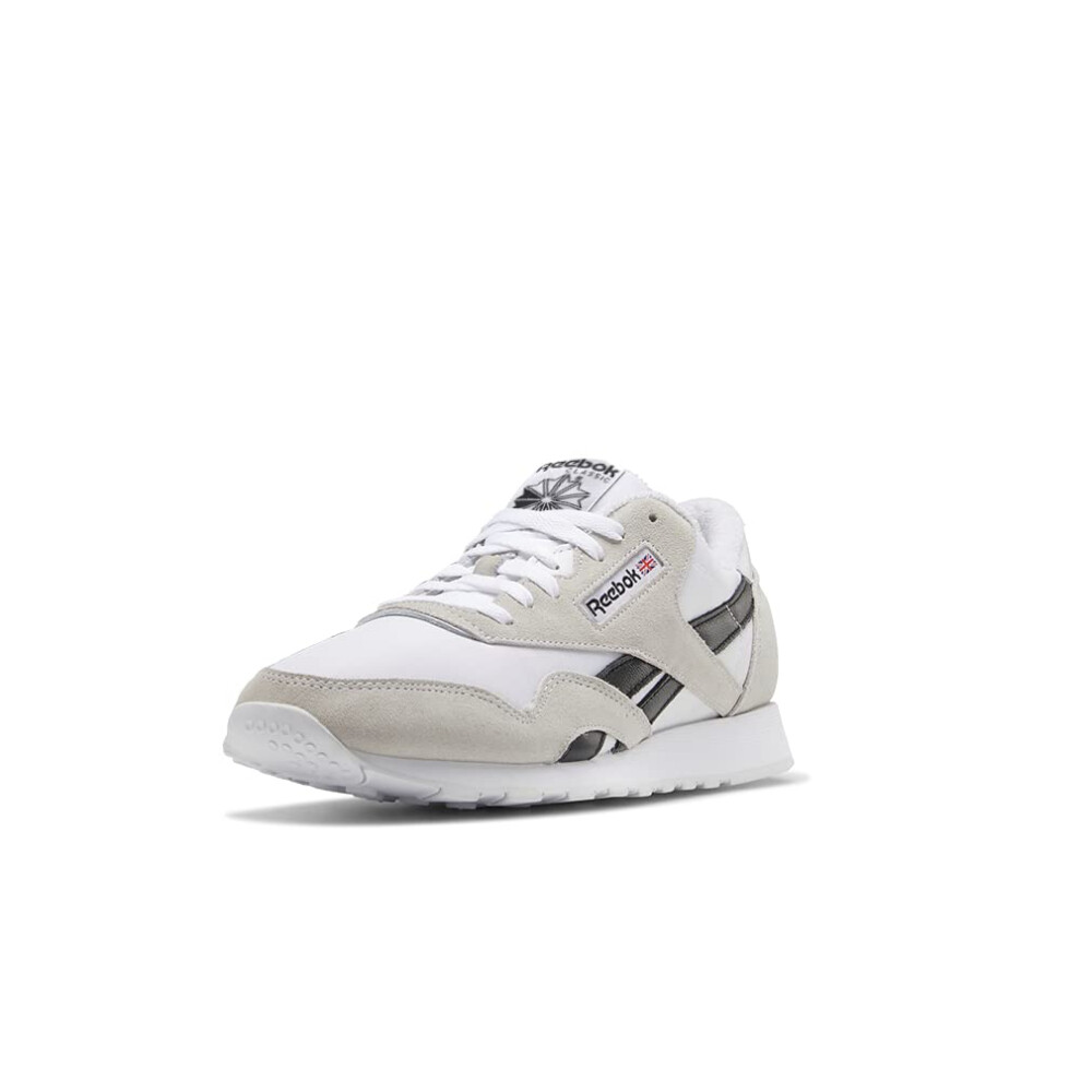 Reebok mens Classic Nylon Footwear  White/Black  8 US