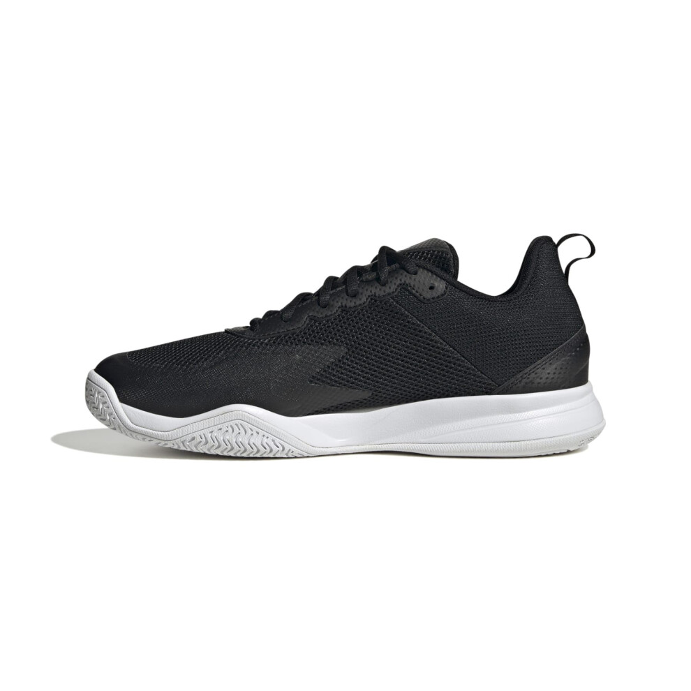 adidas Men's Courtflash Speed Sneaker  Core Black/White/Matte Silver