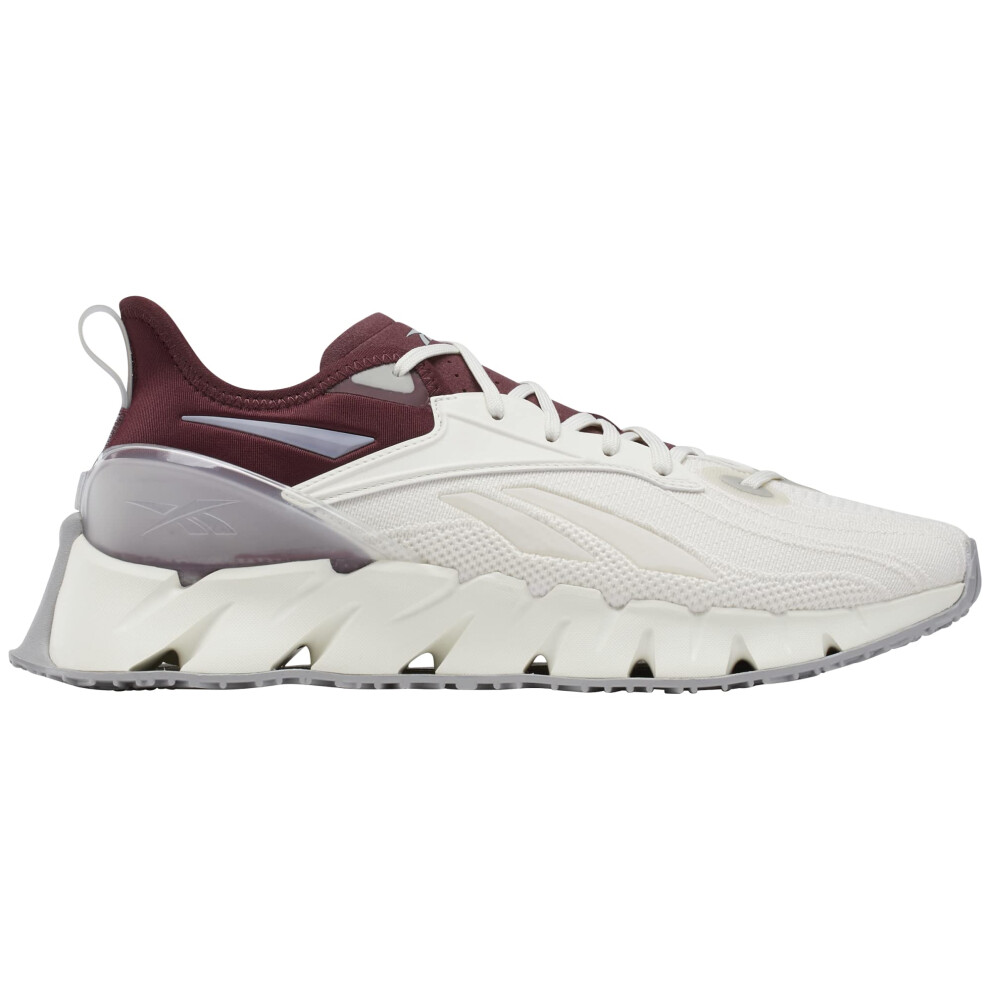 Reebok Unisex Zig Kinetica 3 Sneaker  Chalk/Classic Maroon/Pure Grey