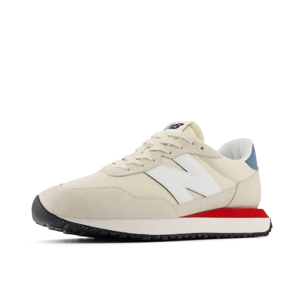 New Balance Men's 237 V1 Sneaker  Linen/White/Elemental Blue  10