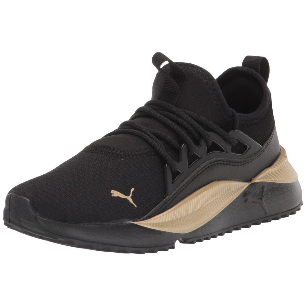 Puma Women's Pacer Future Allure Sneaker  Black Black Team Gold  8