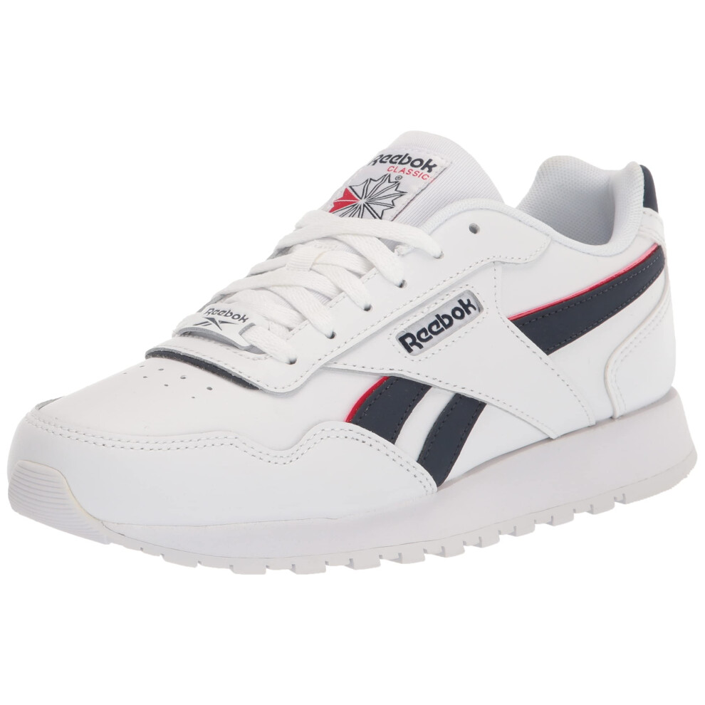 Reebok Men's Classic Harman Run Sneaker  White/Vector Navy/Vector Red