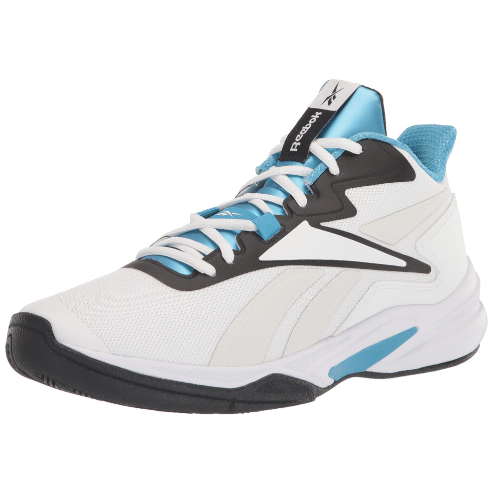 Reebok Men's More Buckets Basketball Shoe  White/Black/Energy Blue  14