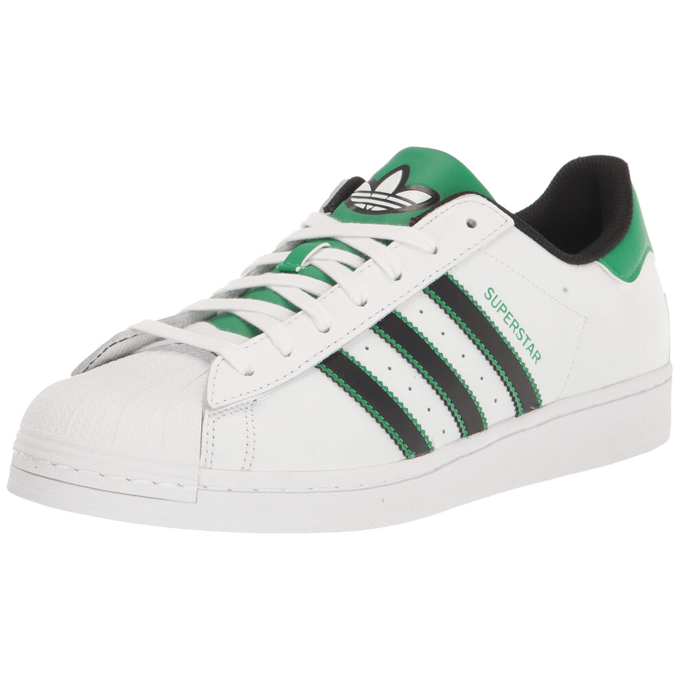 adidas Originals Men's Superstar Sneaker  White/Black/Green  9