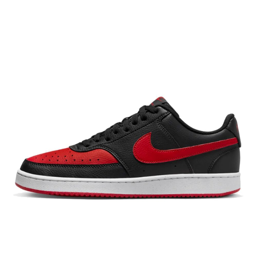 Nike Mens Court Vision Low Sneaker Black/University Red 10.5