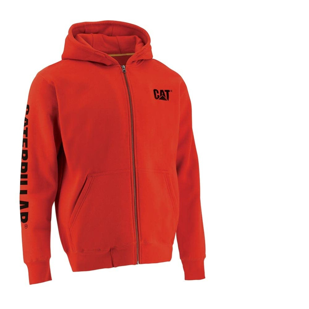 Caterpillar Men's Standard Full Zip Hoodies with Front Pouch Pockets