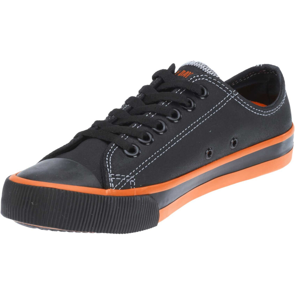 Harley-Davidson Footwear men's Roarke Sneaker  Blk/Orange Vulcanized L