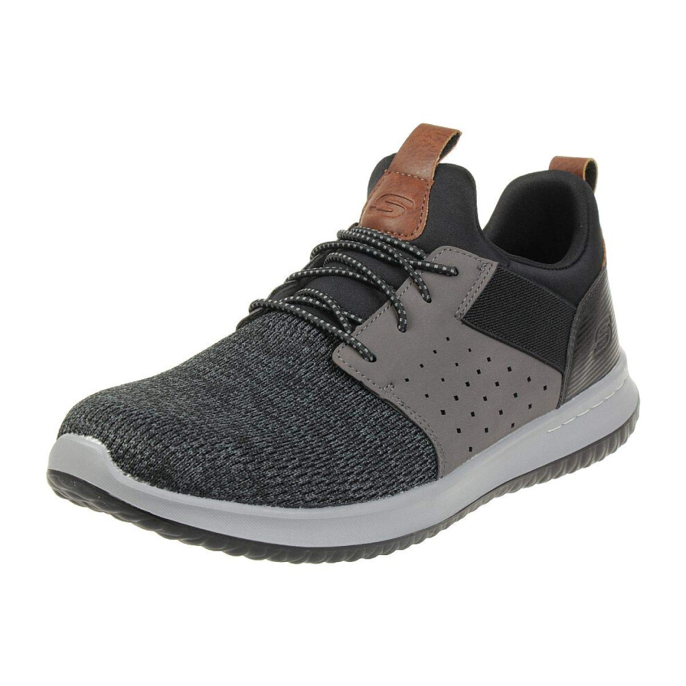 Skechers Men's Classic Fit-Delson-Camden Sneaker  Black/Grey  13 Wide