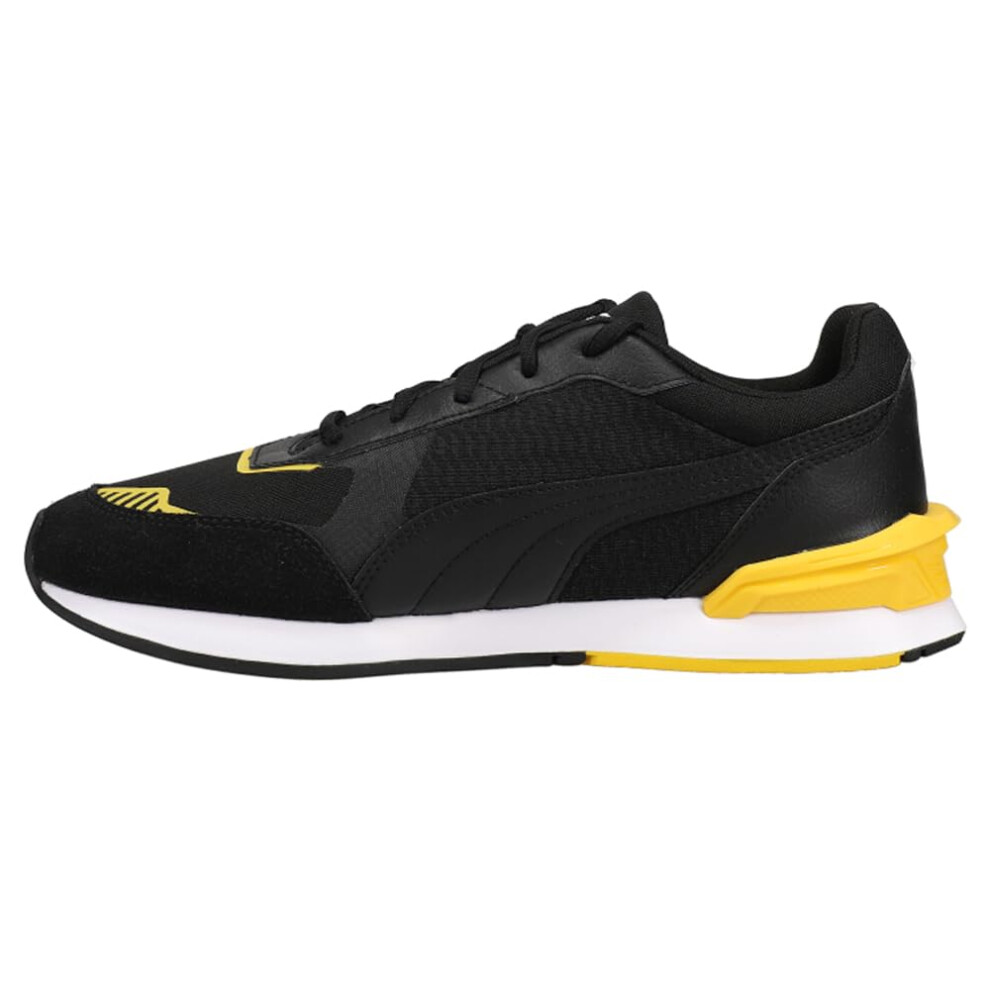 Puma - Mens Pl Low Racer Shoes  Size: 13 M US  Color: Puma Black/Lemon