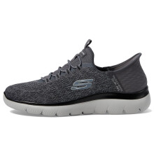 Skechers Herr Summits Key Pace Hands Free Slip-in Loafer, Kolgrå/Svart, 14 Vid