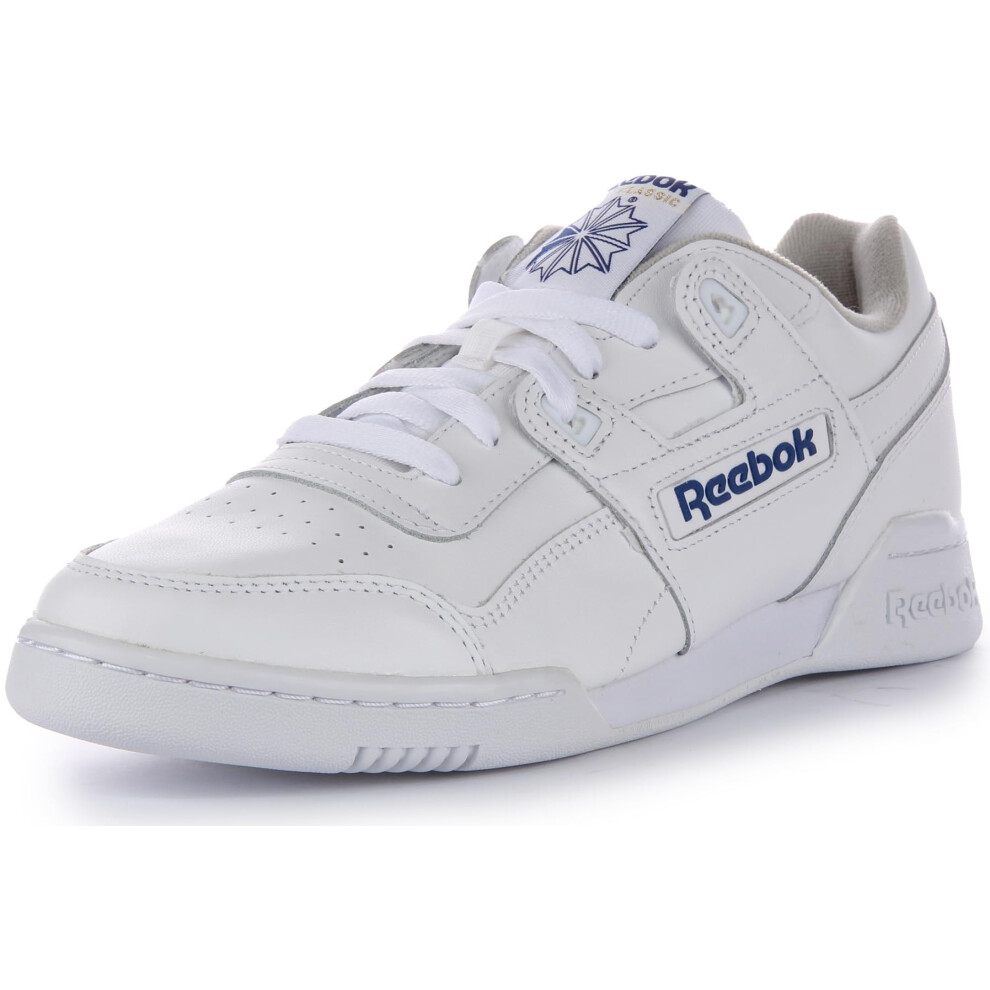 Reebok Men's Workout Plus Sneaker  White/Royal  11 M US