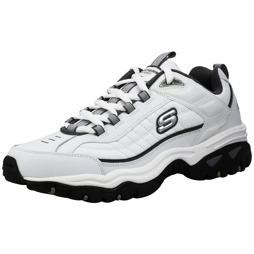 Skechers Men's Energy Afterburn Lace-Up White/Charcoal Sneaker 9.5 M U